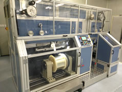 Optic fiber Proof Testing and Rewinding line