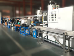 Optical cable sheathing line